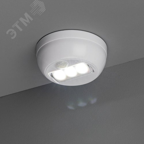 Светильник светодиодный с датчиком движения, NIGHTLUX LED, 120, 4м, 3 батарейки типа ААА (в комплекте), белый - фото 6