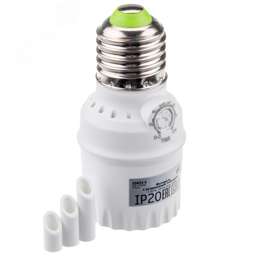 Датчик освещения, фотореле FR-04, под патрон E27, 20А, 15-100 Лк, со встроенным таймером отключения, IP20, белый - фото 4