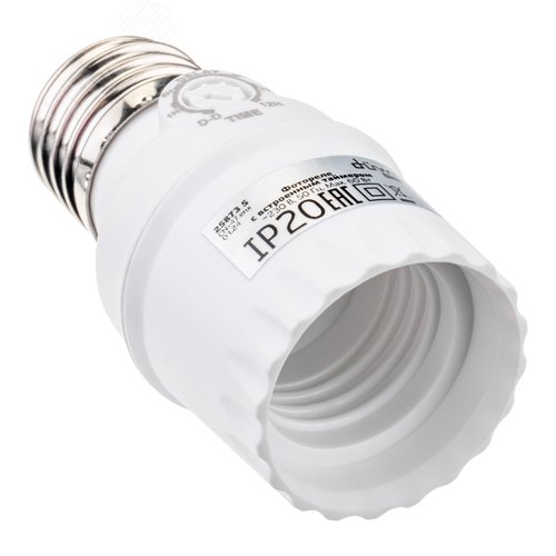 Датчик освещения, фотореле FR-04, под патрон E27, 20А, 15-100 Лк, со встроенным таймером отключения, IP20, белый - фото 5