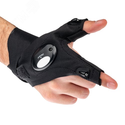 Перчатки с подсветкой, ручные, на батарейках, перчатки на обе руки в комплекте, батарейки в комплекте, CR20163 Вх4, Ritter - фото 2