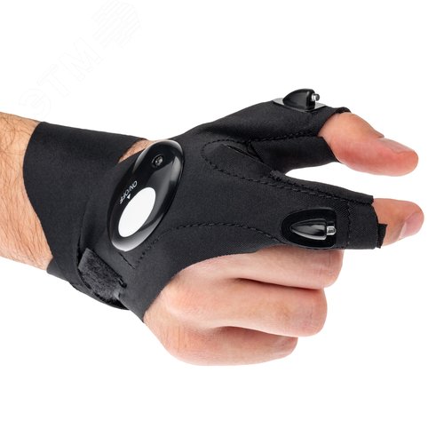 Перчатки с подсветкой, ручные, на батарейках, перчатки на обе руки в комплекте, батарейки в комплекте, CR20163 Вх4, Ritter - фото 3