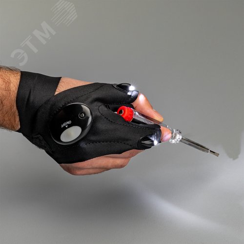 Перчатки с подсветкой, ручные, на батарейках, перчатки на обе руки в комплекте, батарейки в комплекте, CR20163 Вх4, Ritter - фото 8