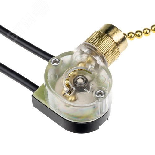 Выключатель шнуровой, цепочка, 250мм, 3А, золото - фото 2