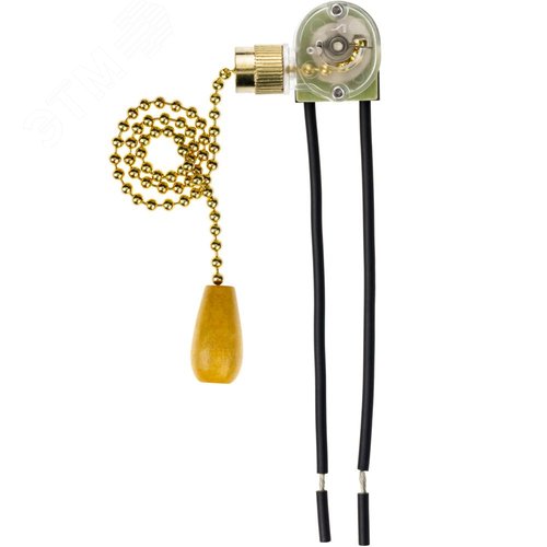 Выключатель шнуровой, цепочка, 250мм, 3А, золото - фото 5