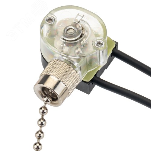 Выключатель шнуровой, цепочка, 250мм, 3А, серебро - фото 3