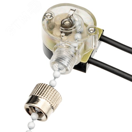 Выключатель шнуровой, цепочка, 250мм, 3А, белый - фото 5