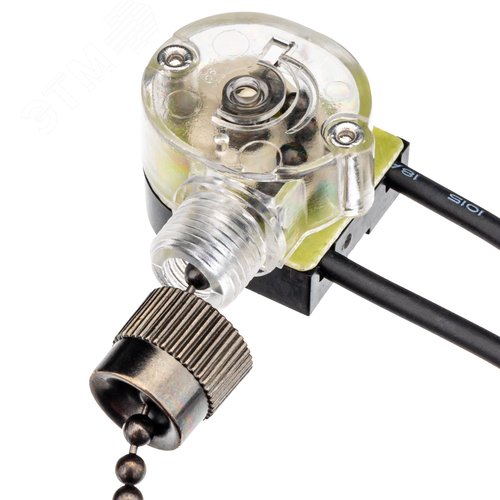 Выключатель шнуровой, цепочка, 250мм, 3А, черный - фото 5