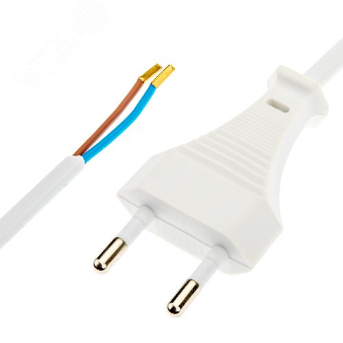 Провод с евроштекером, 2м, 2.5А, белый - фото 3
