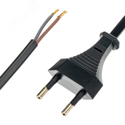 Провод с евроштекером, 2м, 2.5А, черный - фото 3