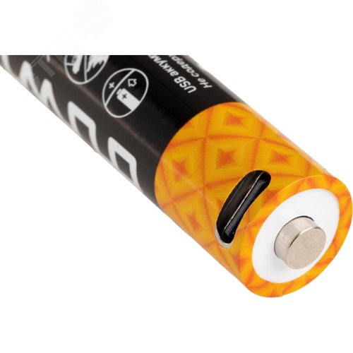 Аккумулятор, USB-C, Li-Ion, AA,1.5V, 1800 мАч, 2шт., кабель для зарядки, 62010 5, duwi - фото 6
