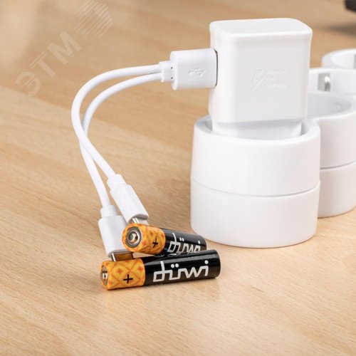 Аккумулятор, USB-C, Li-Ion, AAA, 1.5V, 450 мАч, 2 шт., кабель для зарядки - фото 8
