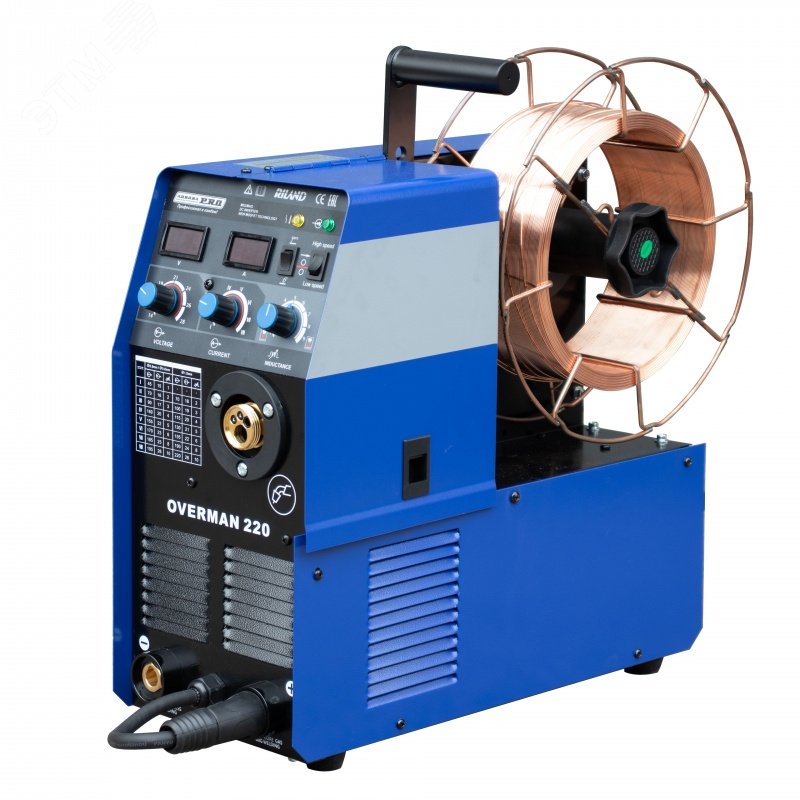Изображение товара Сварочный полуавтомат OVERMAN 220 Mosfet инвертор для MIG-MAG и NO GAS
