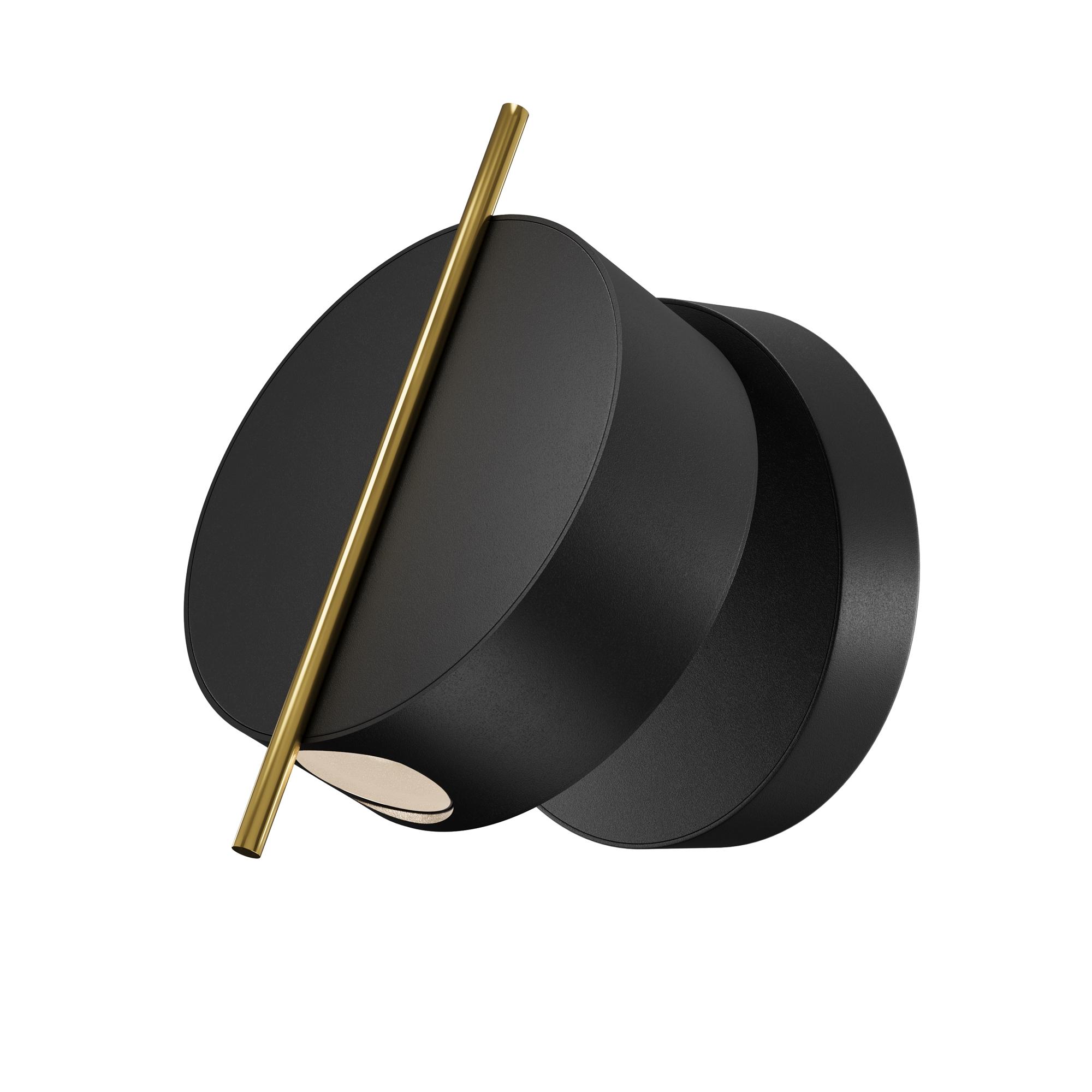 Светильник настенный (бра) Maytoni MOD180WL-L4B3K1 Черный и Латунь