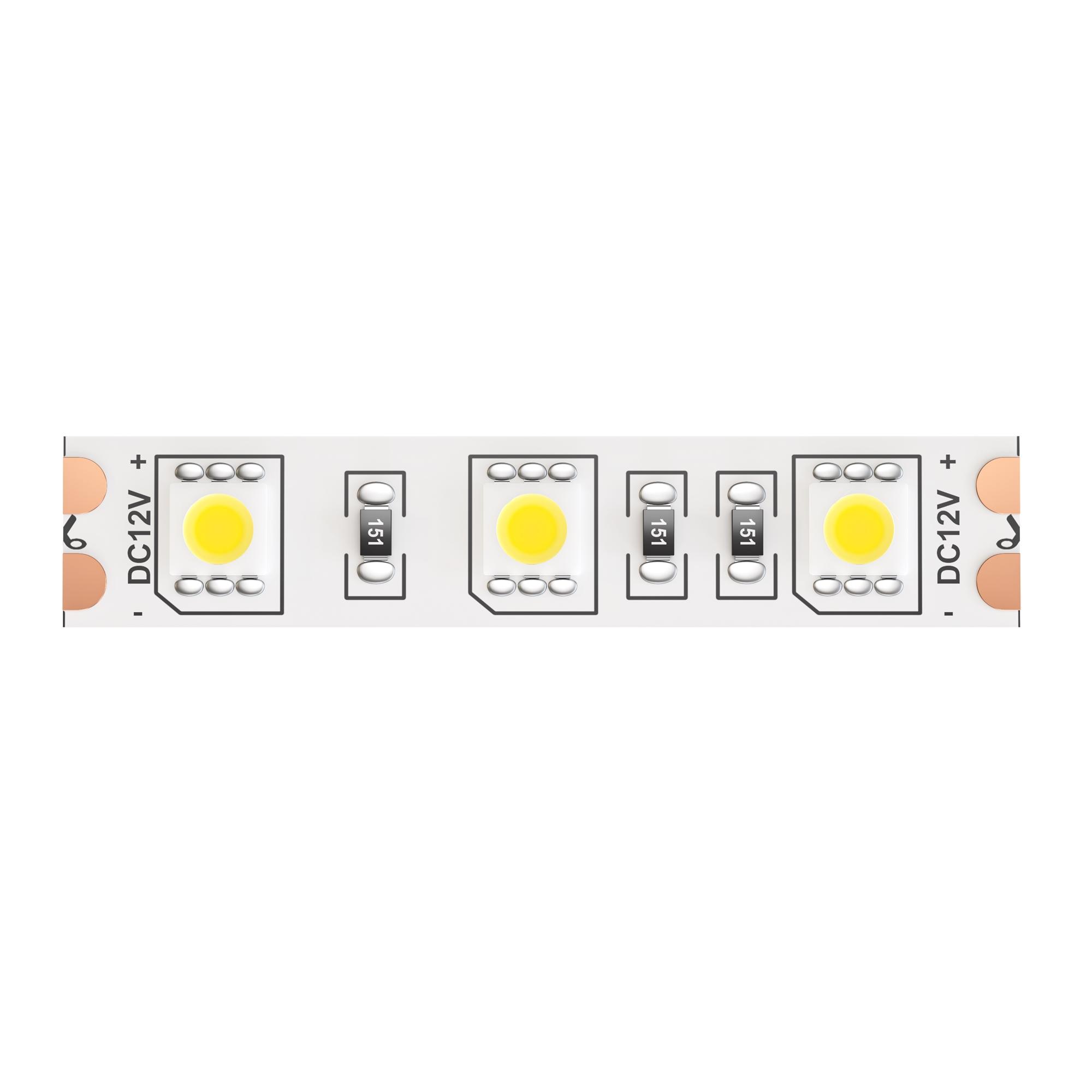 Лента светодиодная 12В 5050 14,4Вт/м 6000K 5м IP65