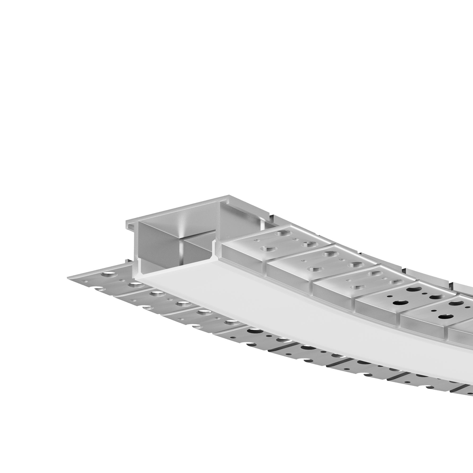 Профиль алюминиевый встраиваемый с боковым изгибом ALM-6214SB-S-2M 636003