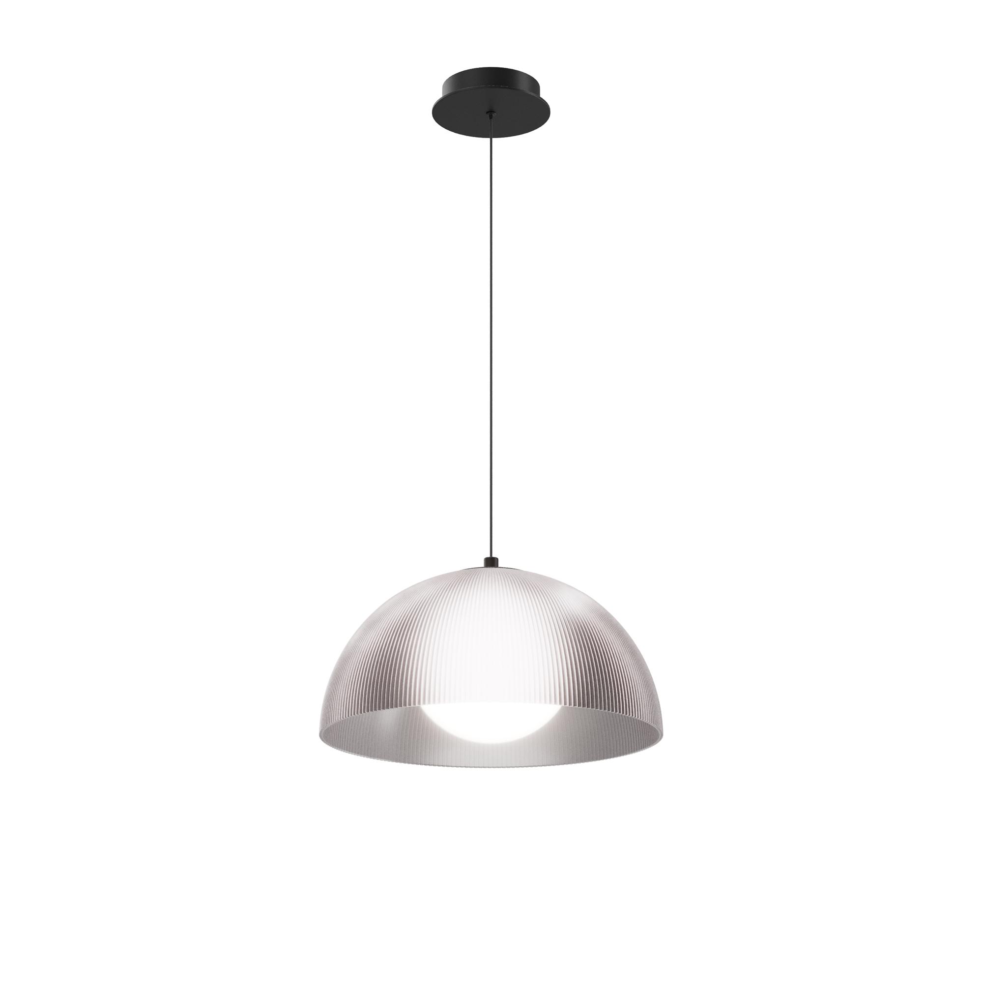 Светильник подвесной Batten 3000К 20Вт, LED черный, абажур серый