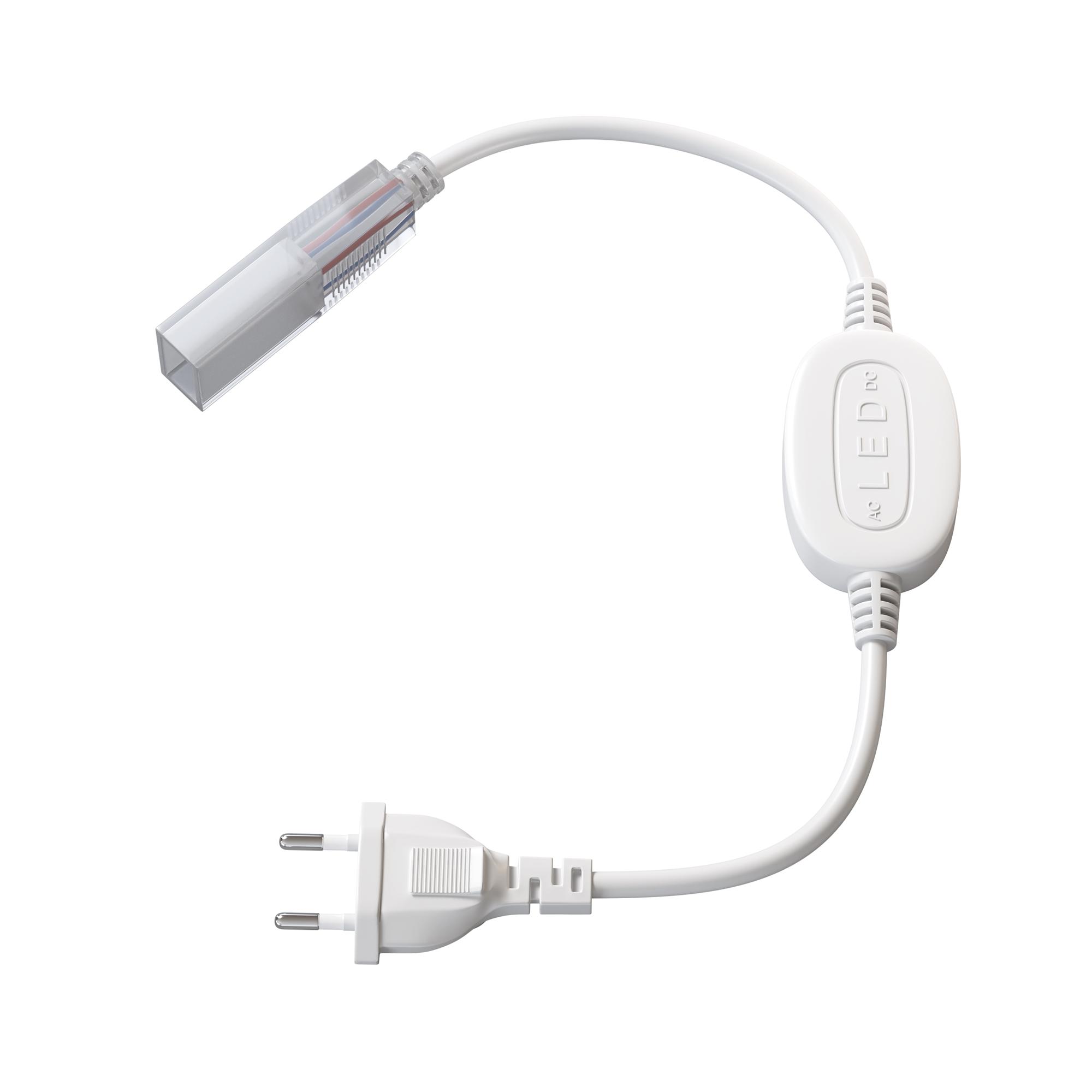 Коннектор питания с сетевой вилкой для светодиодной ленты 220В