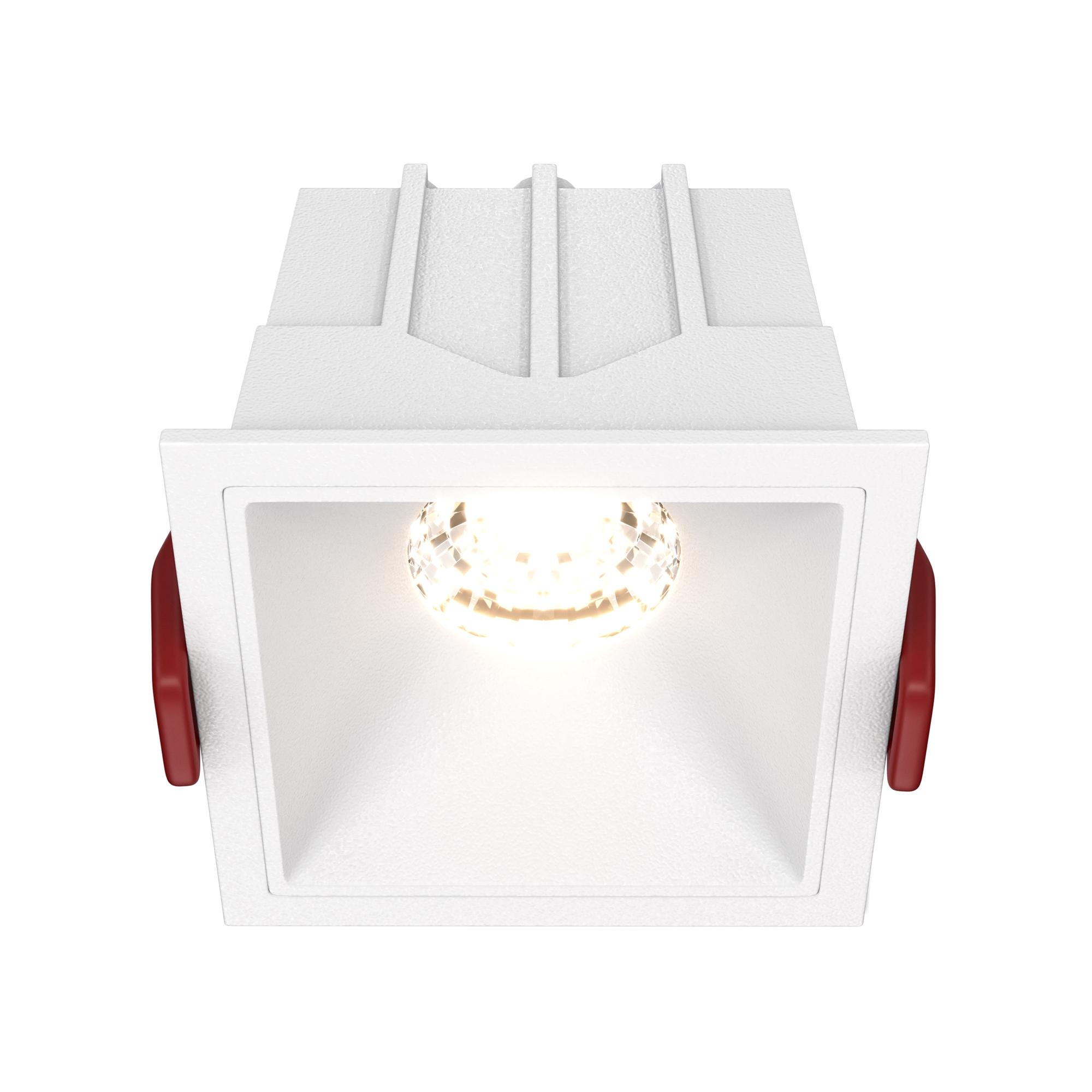 Светильник встраиваемый Downlight Alfa LED 3000K 1x10Вт 36 град Dim Triac IP20 CRI90 Белый квадрат 52х65х65мм 500Лм