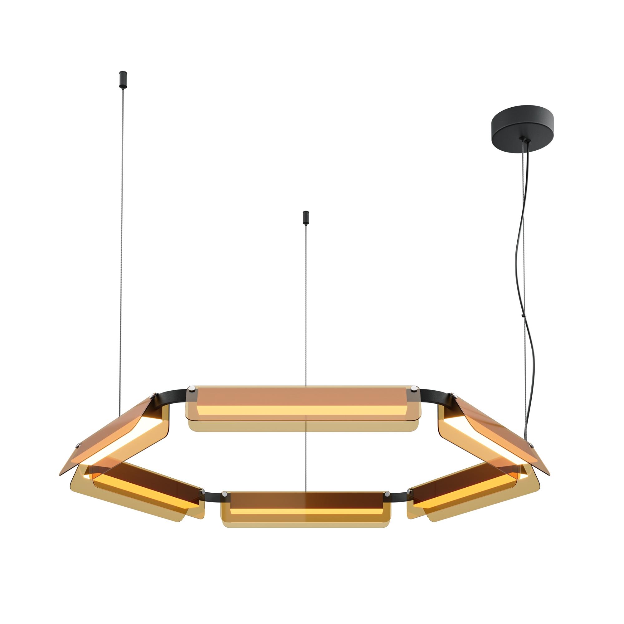 Светильник подвесной Flat LED 60W Черный