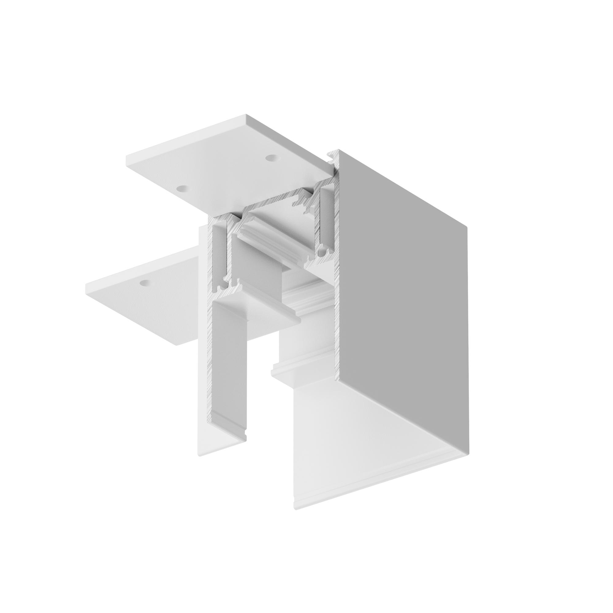 Коннектор угловой S35 накладной белый