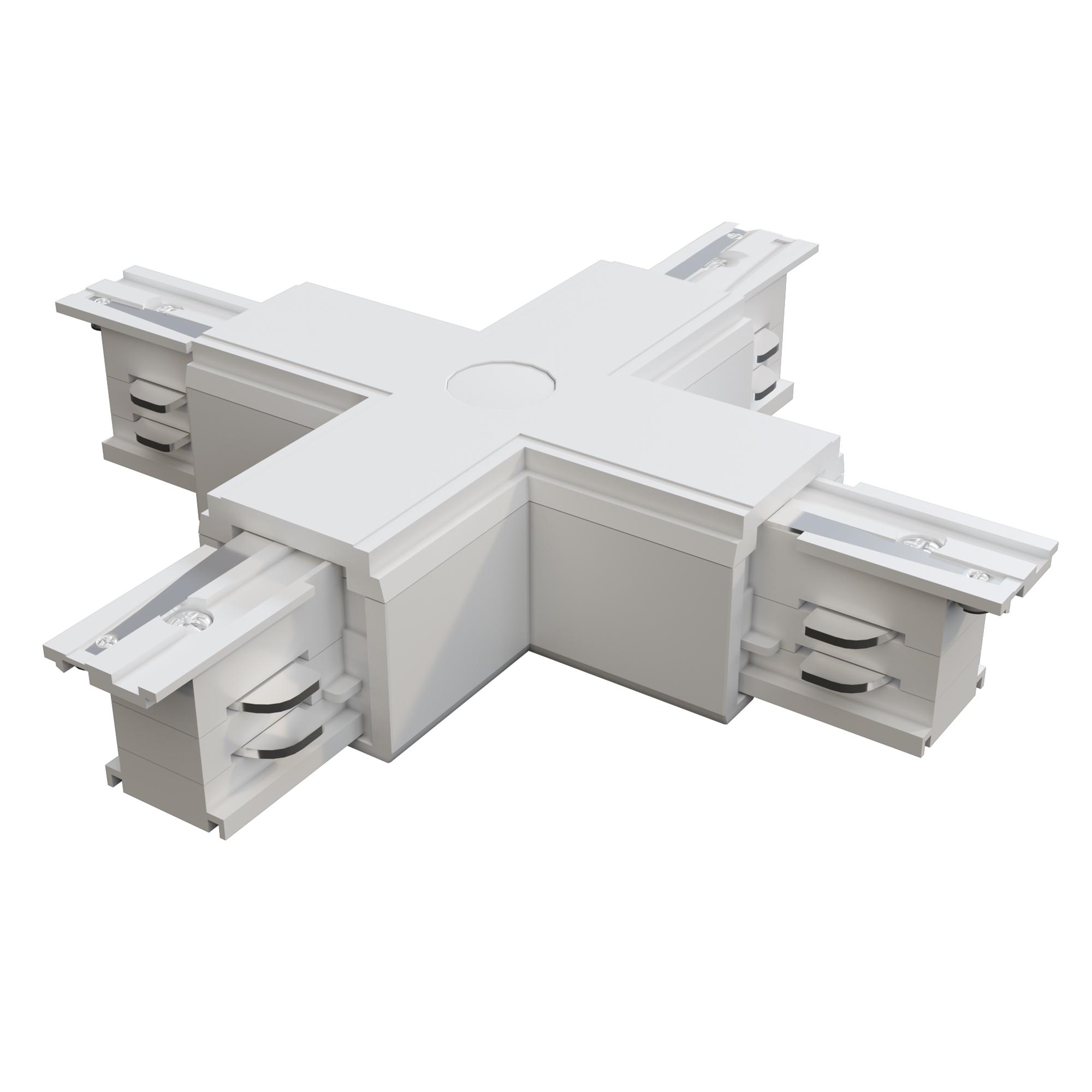 Коннектор Х-образный Trinity белый