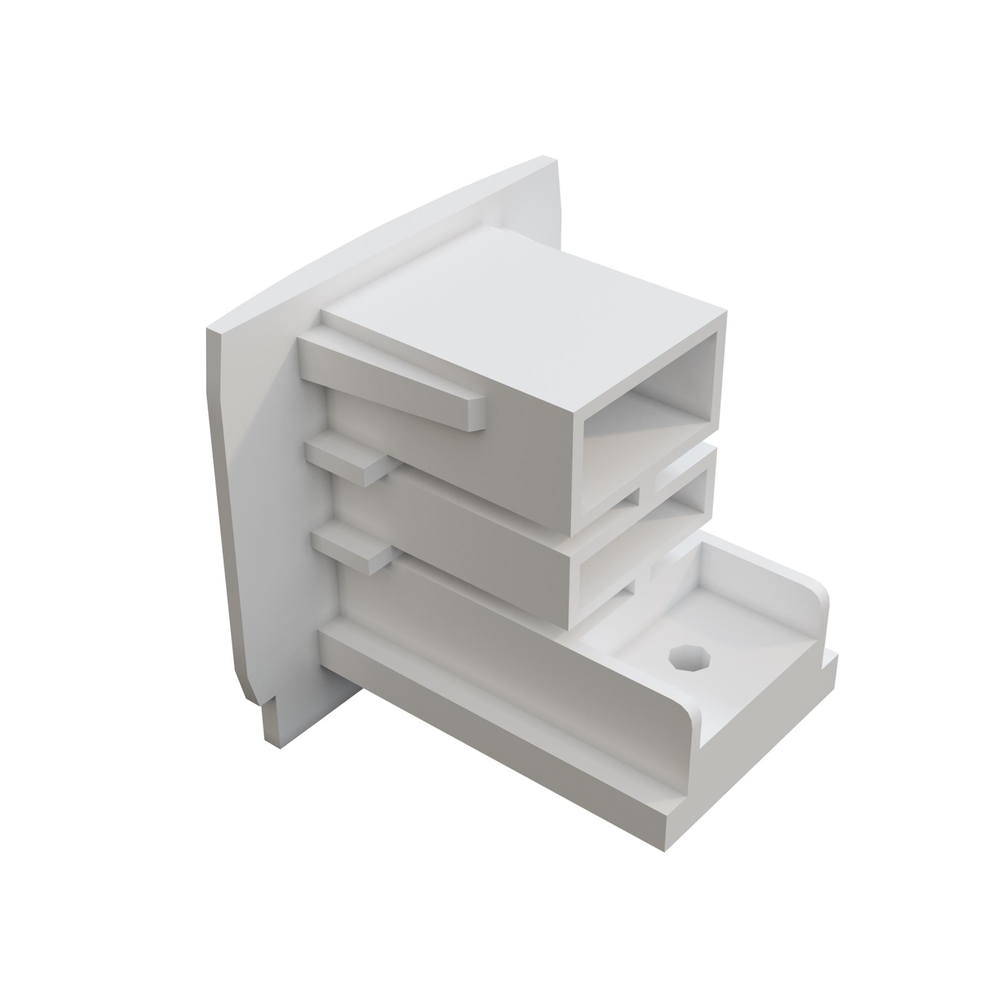 Заглушка торцевая Trinity белый 1шт