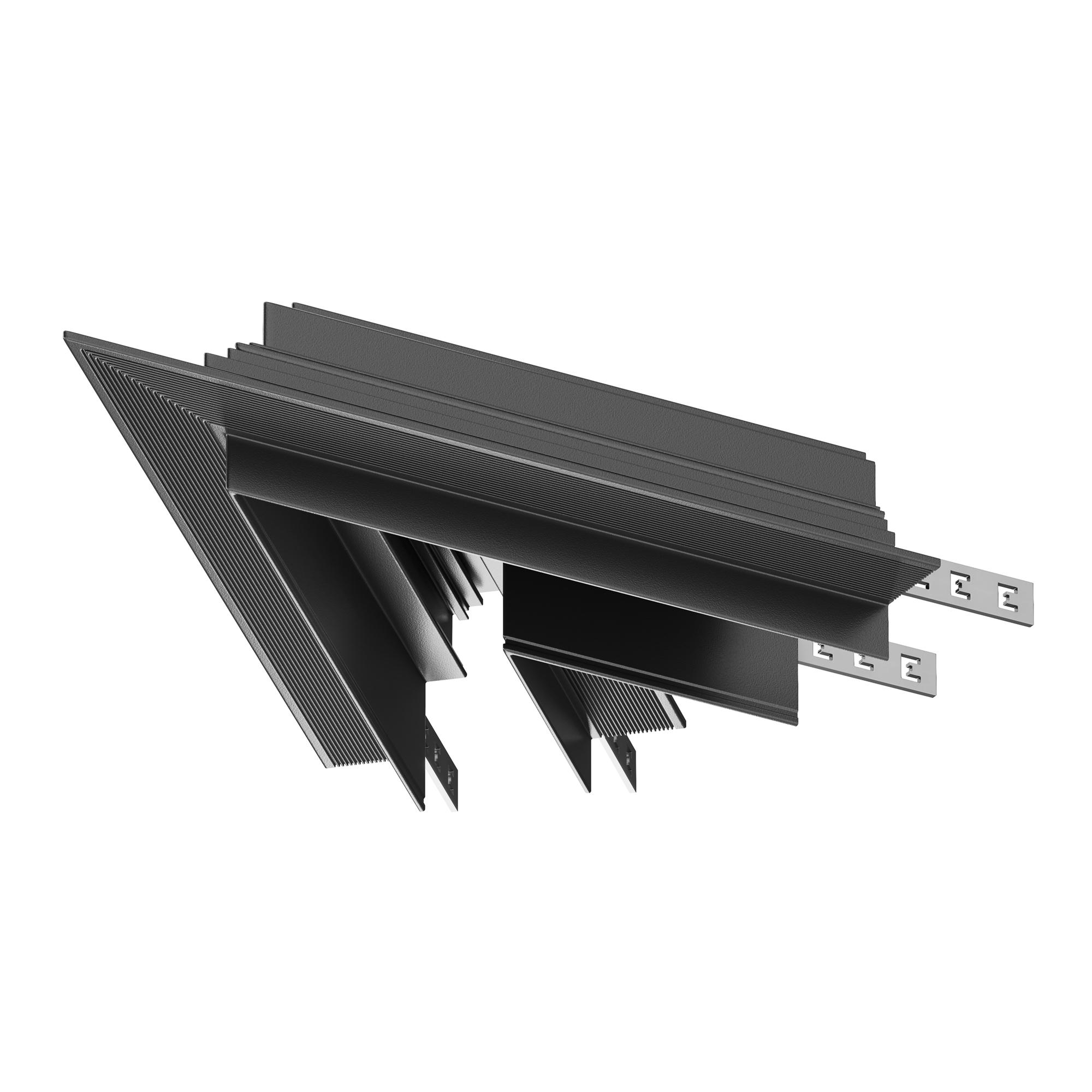 Угол-соединитель 45 град Gravity встраиваемый черный