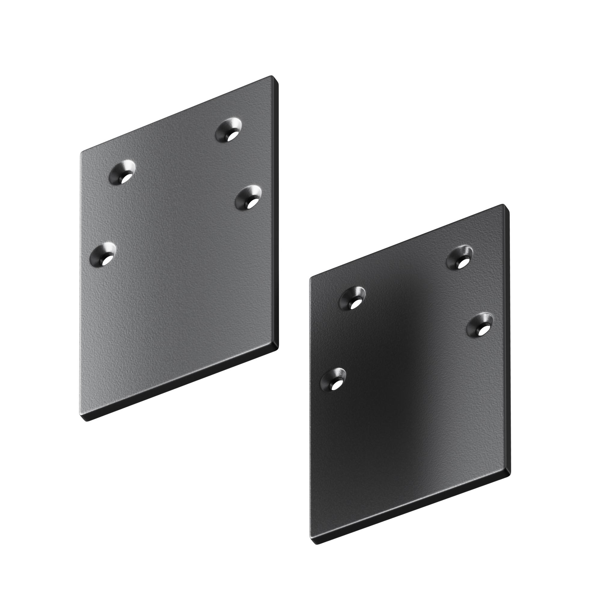 Заглушка торцевая 2шт Gravity накладной черный