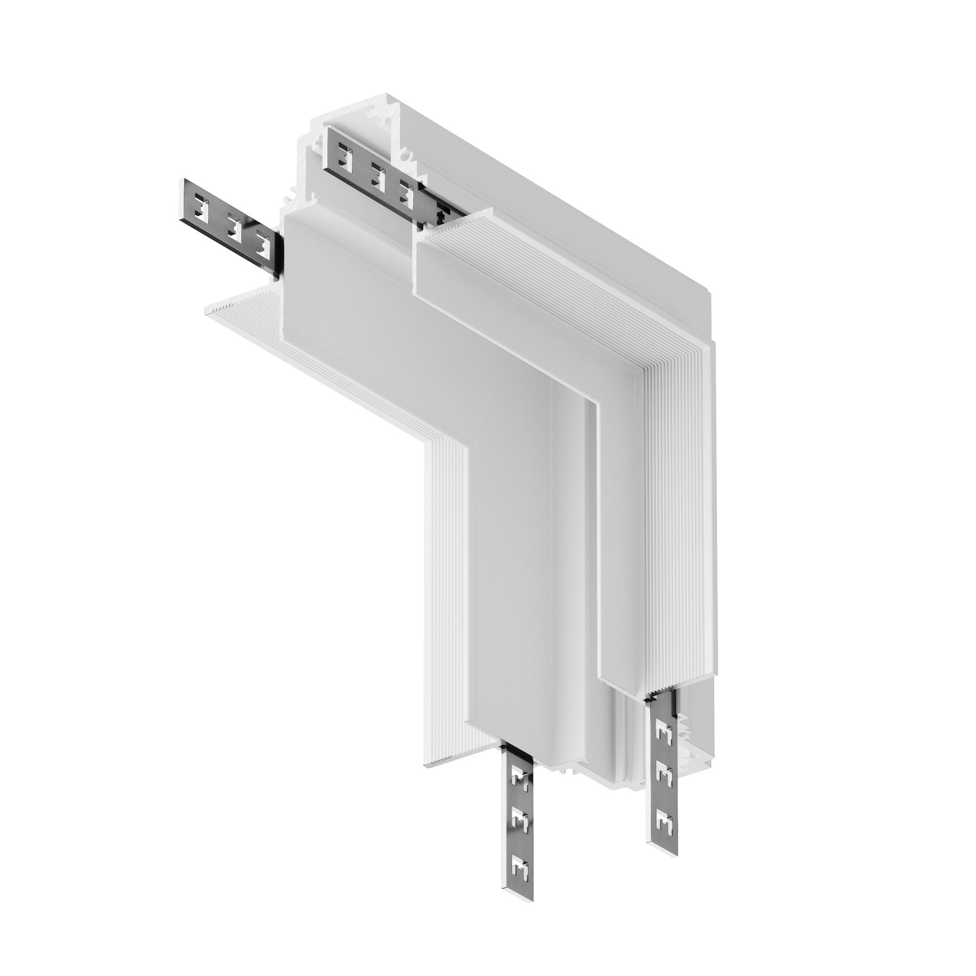 Коннектор угловой внутренний Gravity встраиваемый белый