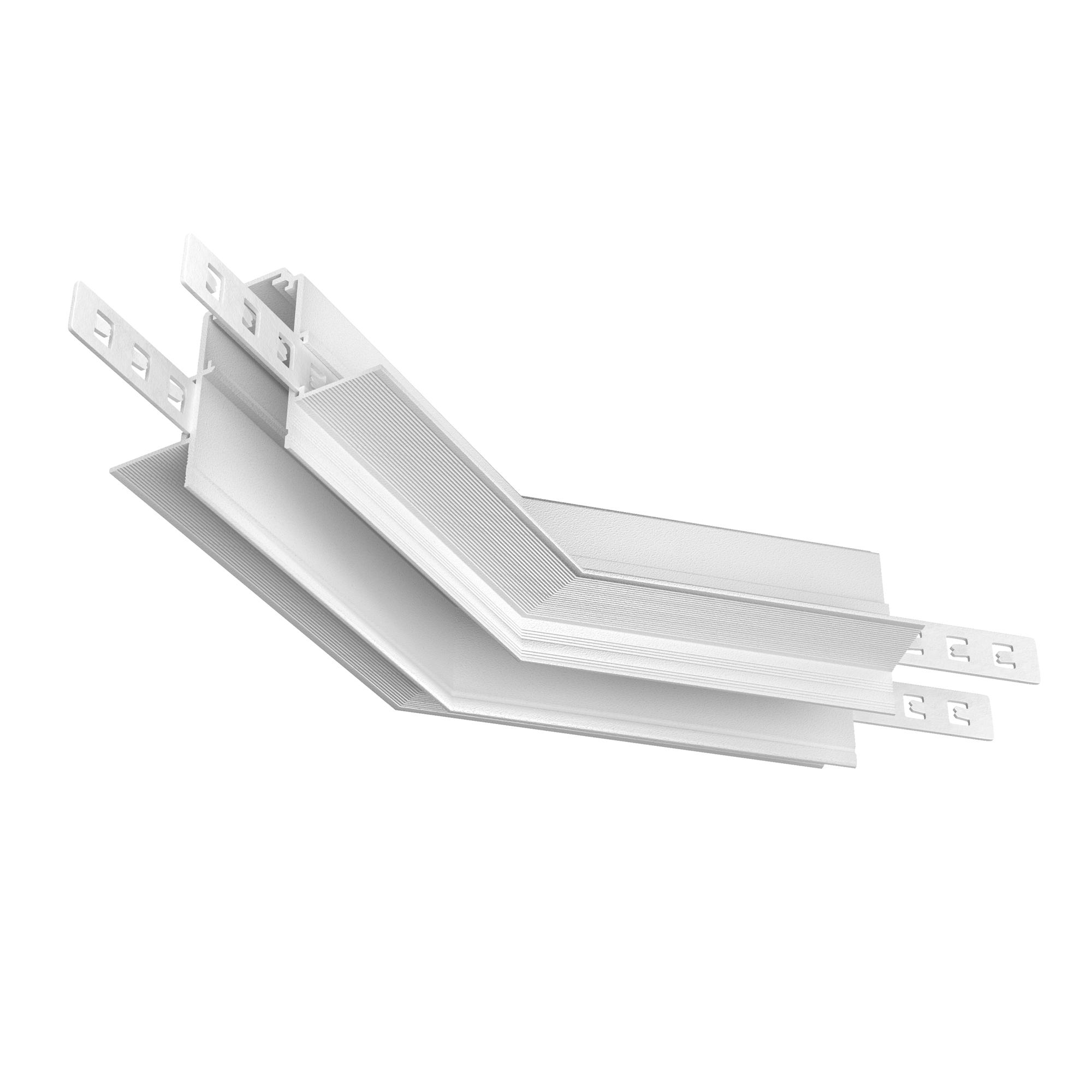 Коннектор угловой 135 град Exility встраиваемый под ГКЛ 9,5мм белый