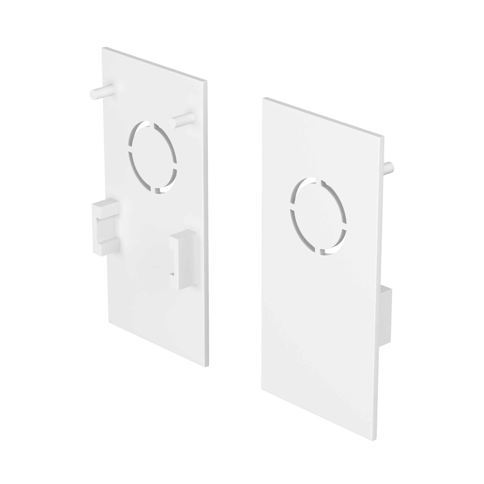 Заглушка торцевая 2шт. Exility накладной белый