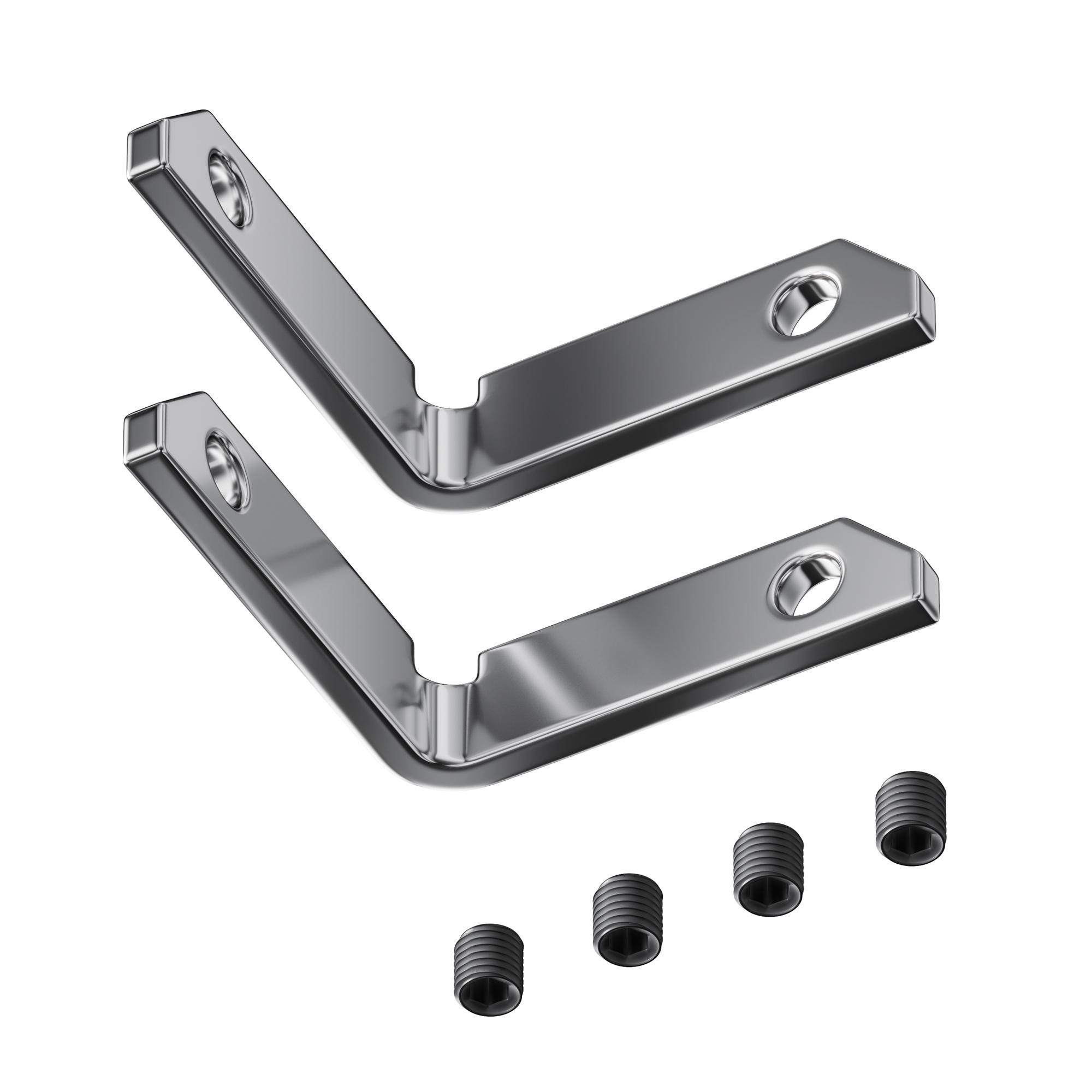 Комплект уголков вертикальных (2соединителя + 4 винта) для профиля