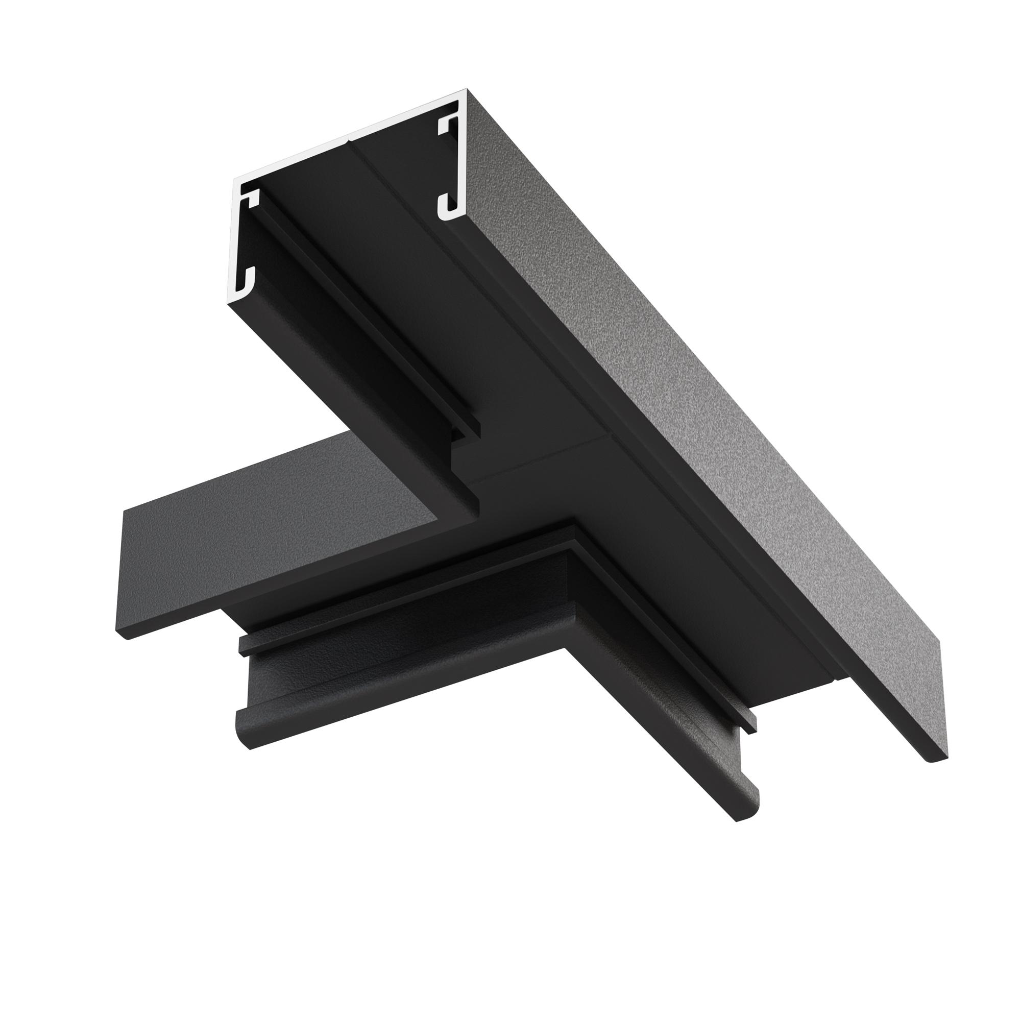 Коннектор Т- образный накладной Basity черный