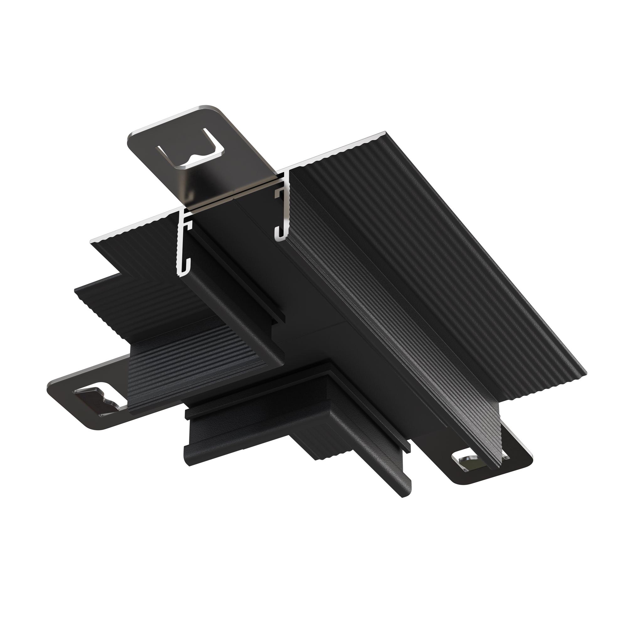 Коннектор Т-образный встраиваемый под ГКЛ 12,5 мм Basity черный