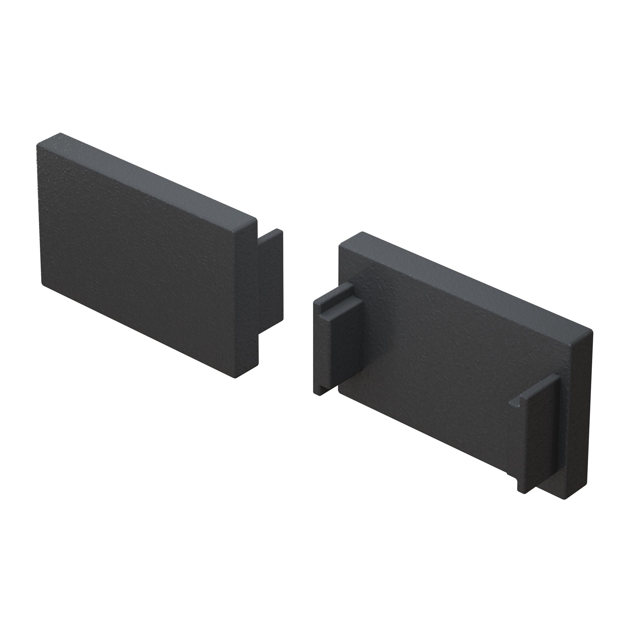 Заглушка для накладного/встраиваемого шинопровода 2 шт. Basity черный