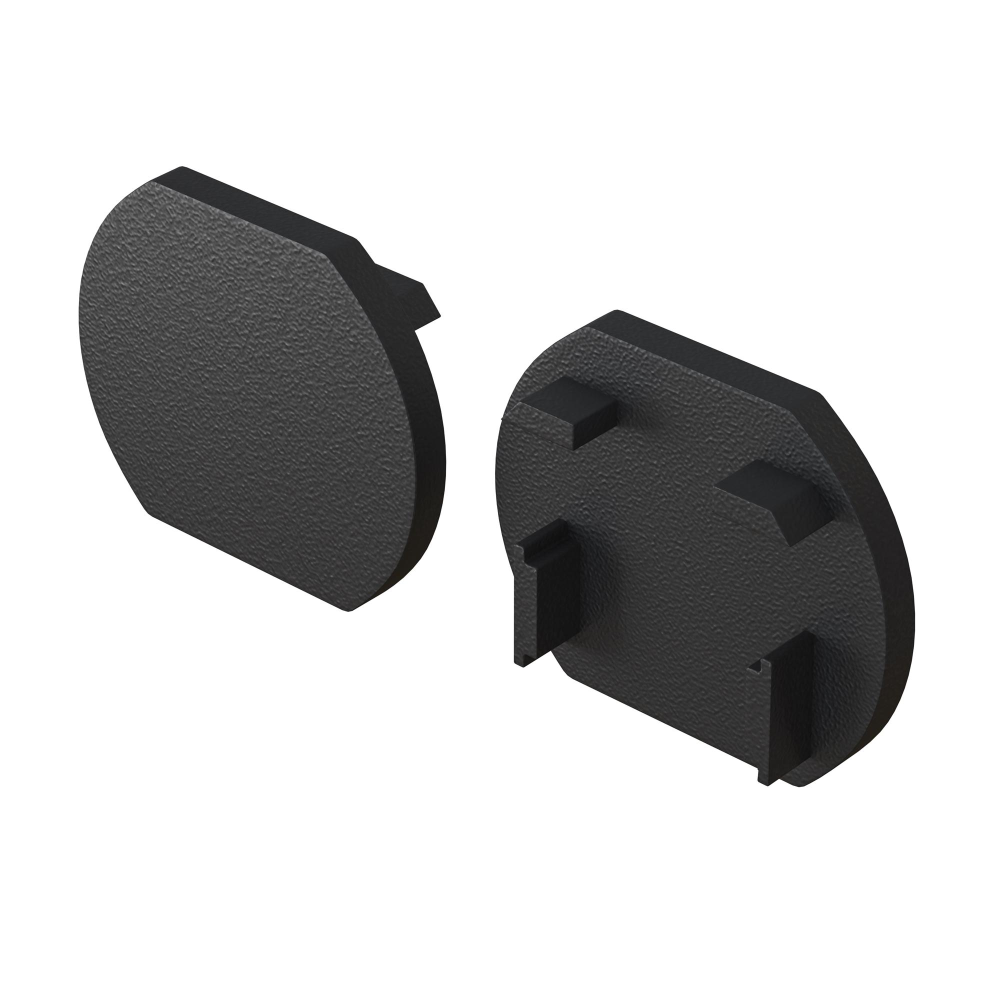 Заглушка для круглого шинопровода 2 шт. Basity черный