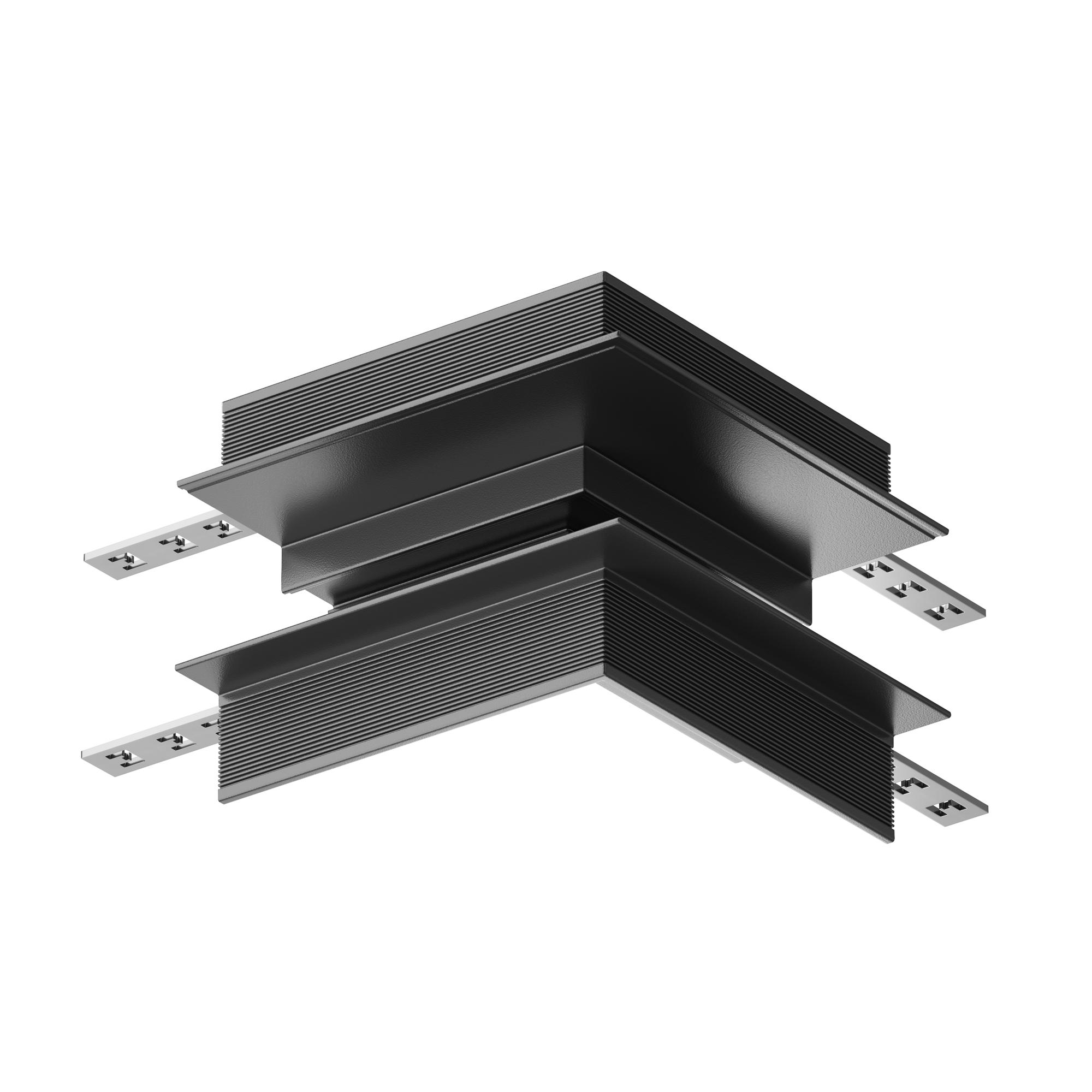 Коннектор угловой внешний Gravity встраиваемый черный