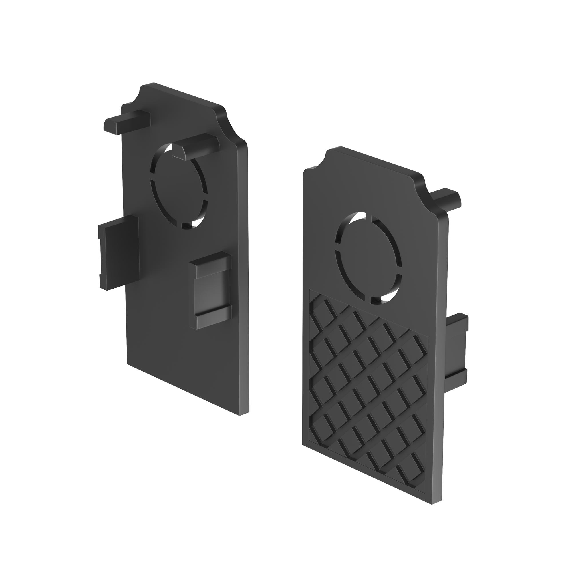 Заглушки к встраиваемому шинопроводу Exility 2шт. черный