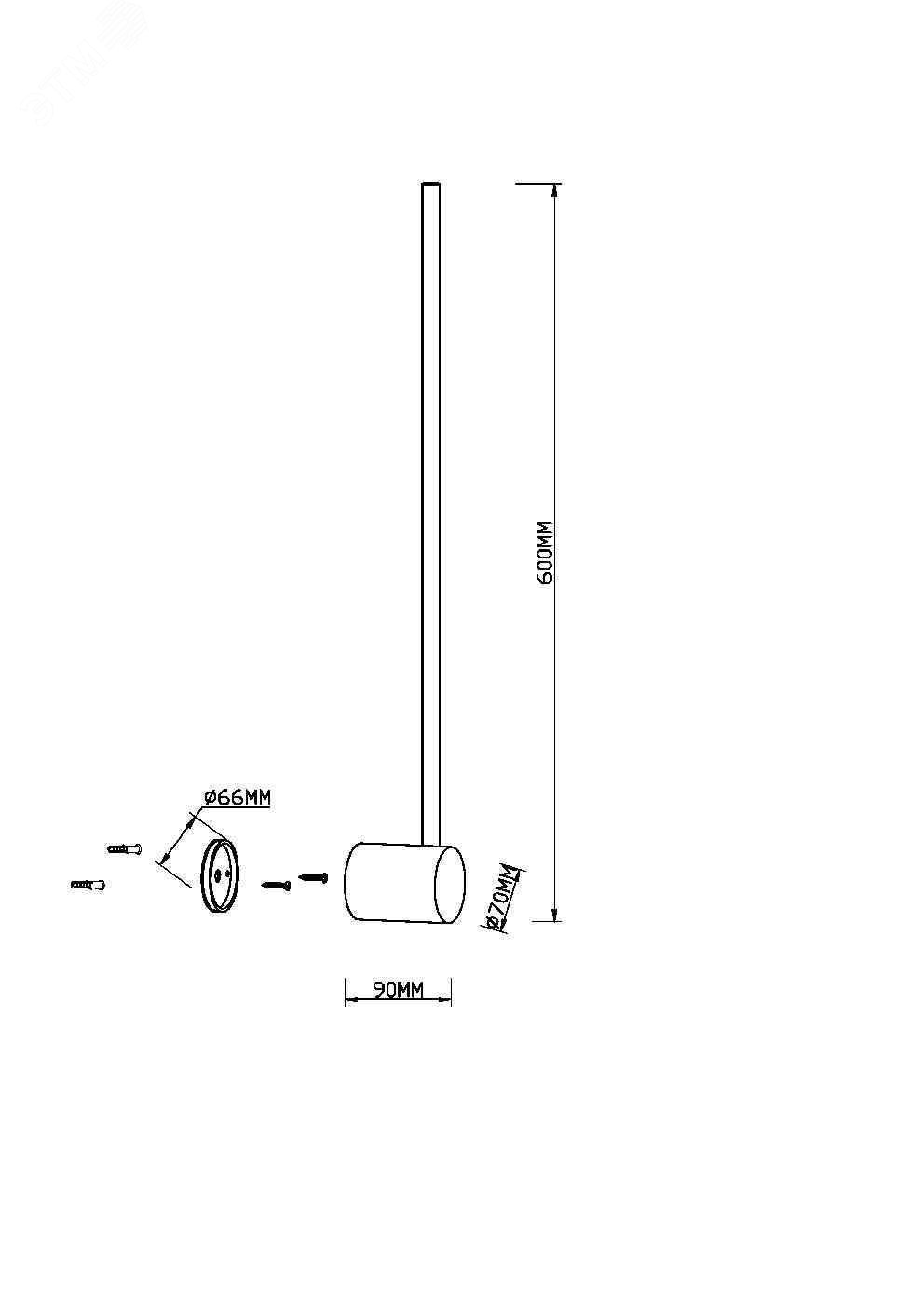 Изображение товара Светильник настенный (бра) Light stick 3000К 7Вт (шт)