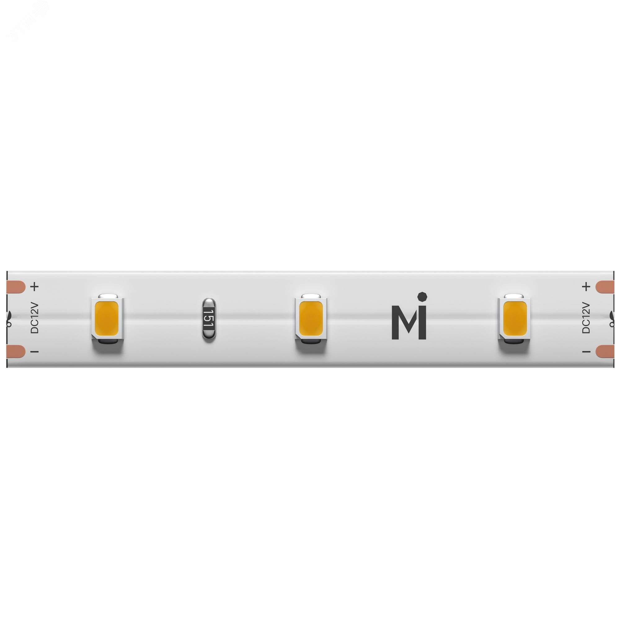 Изображение товара Лента светодиодная 12В 2835 7,2Вт/м 3000К 5м IP 20 (шт) Изображение товара Лента светодиодная 12В 2835 7,2Вт/м 3000К 5м IP 20 (шт)
