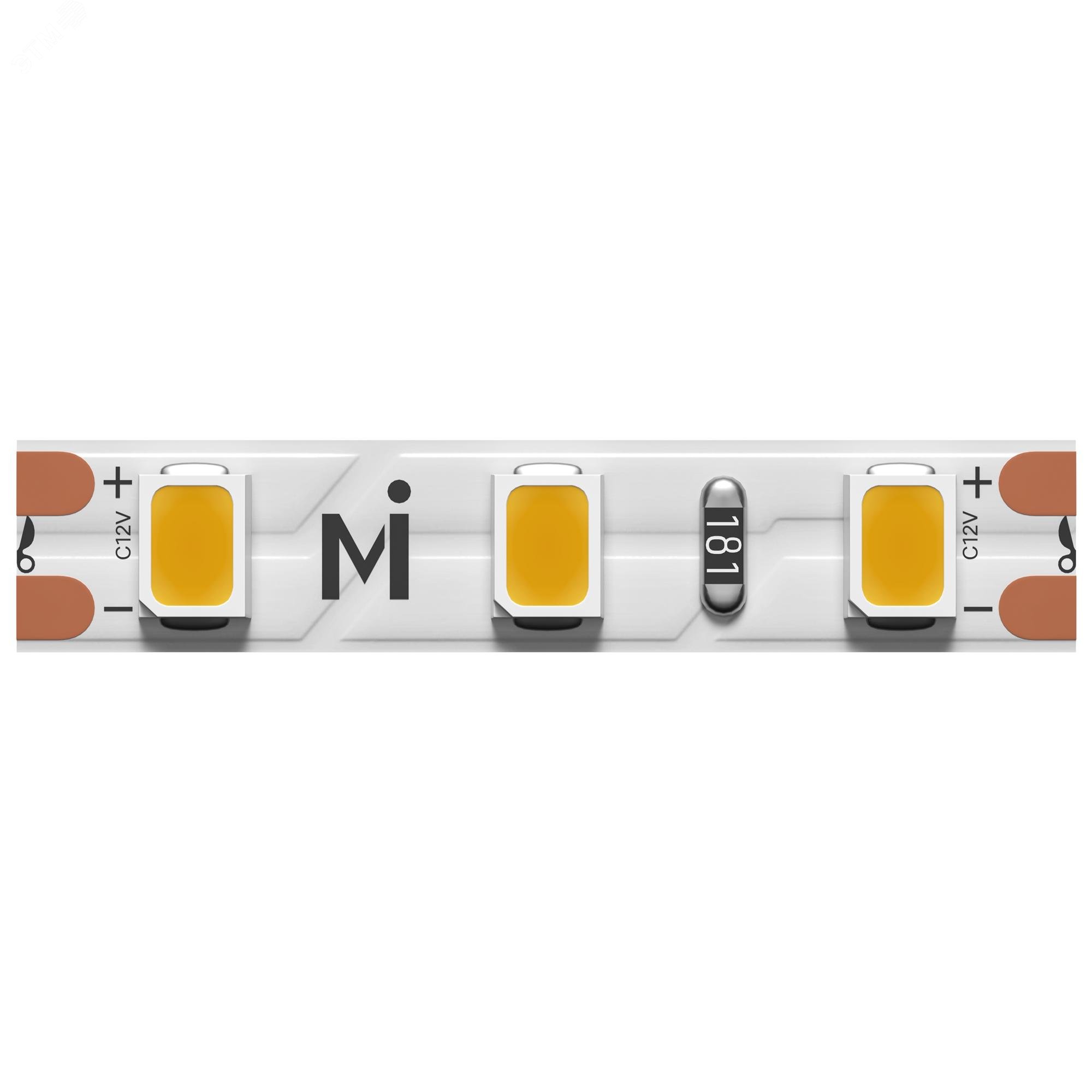 Изображение товара Лента светодиодная 12В 2835 9,6Вт/м 4000К 5м IP 20 (шт)