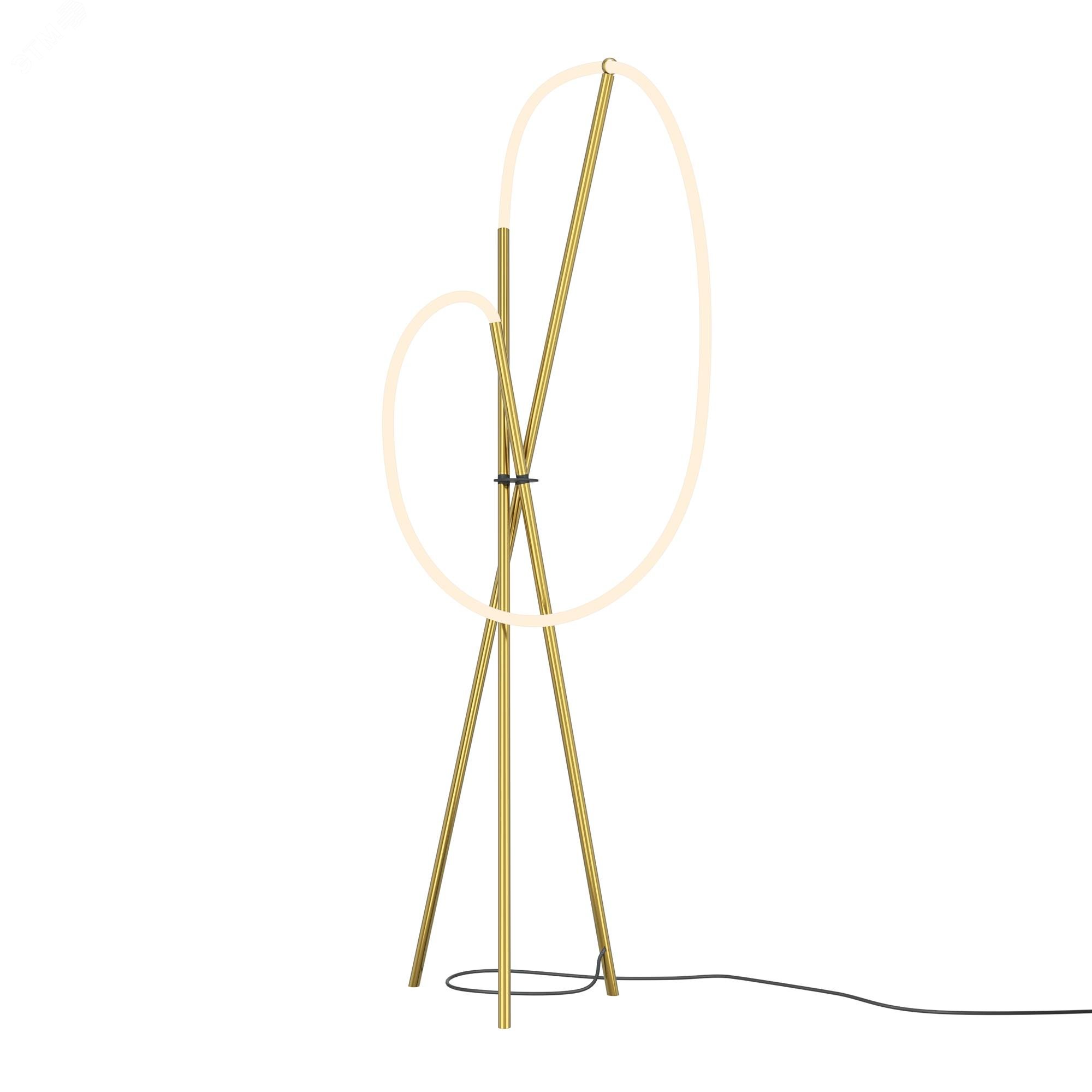 Изображение товара Светильник напольный Crochet LED 36W черный Латунь современный дизайн награда Red Dot 2024