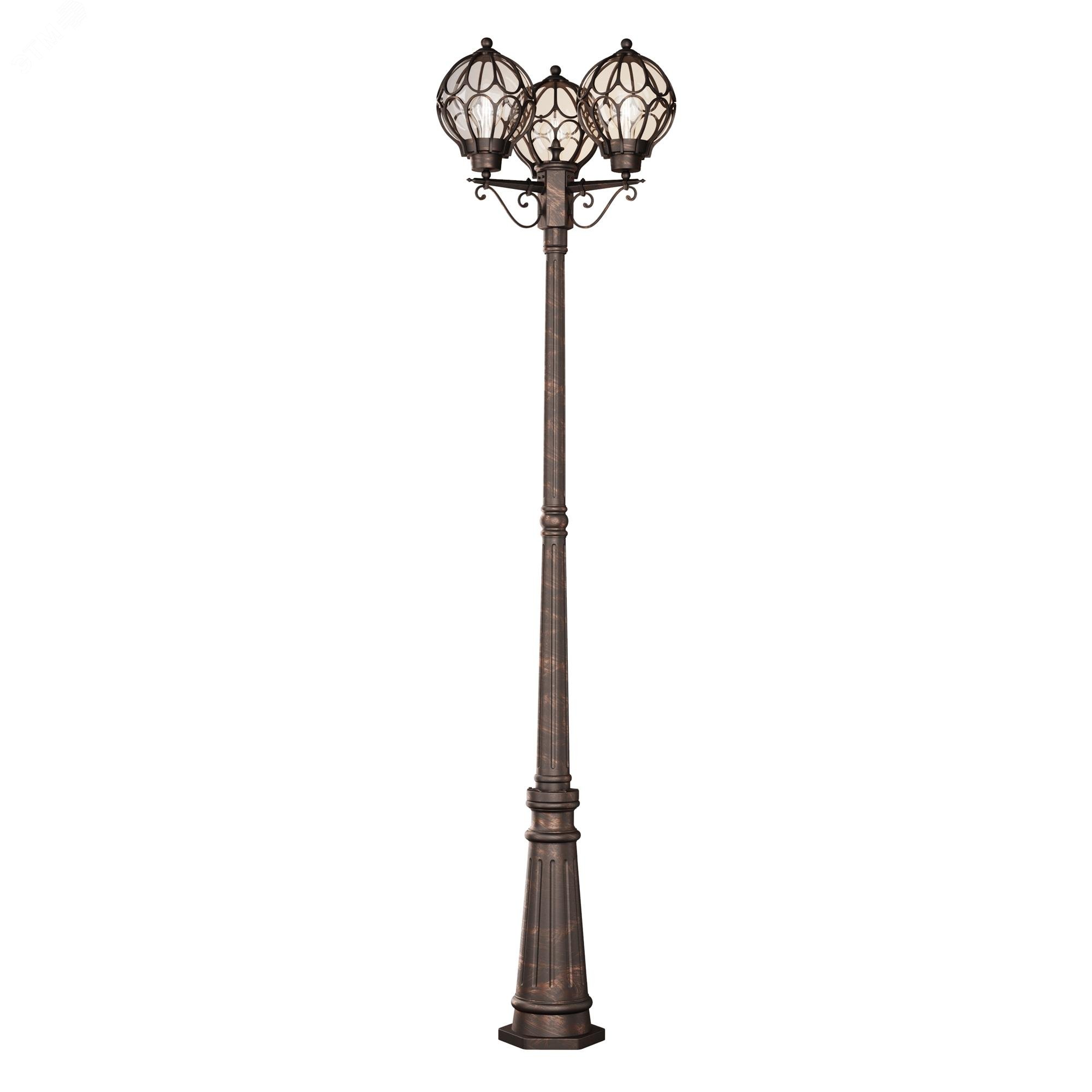 Изображение товара Светильник садово-парковый Outdoor Via IP 44 E27х3х60W Золото Антик (шт) Изображение товара Светильник садово-парковый Outdoor Via IP 44 E27х3х60W Золото Антик (шт)