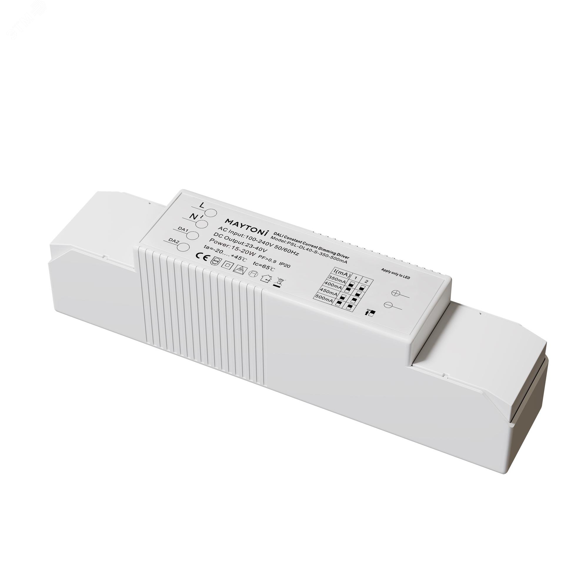 Изображение товара Источник питания DALI DT6 15-20W IP20 PSL-DL40-S-350-500mA