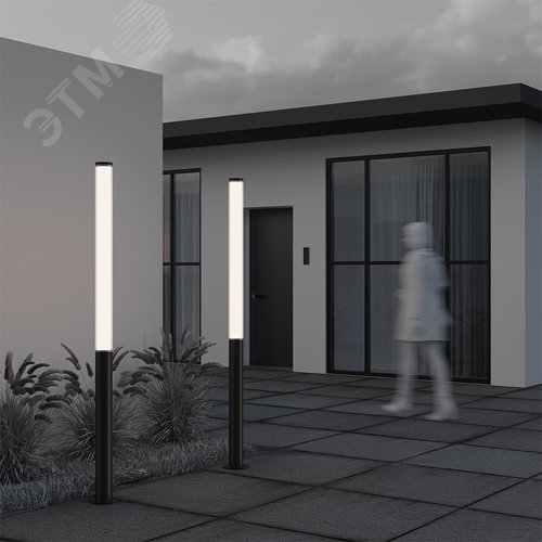 Светильник садово-парковый Outdoor Ginza IP 54 LED 100W 3000 K Черный - фото 5