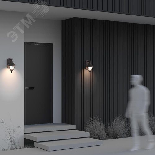 Светильник настенный (бра) Outdoor Rivoli IP 44 E27х1х60W Черный - фото 5
