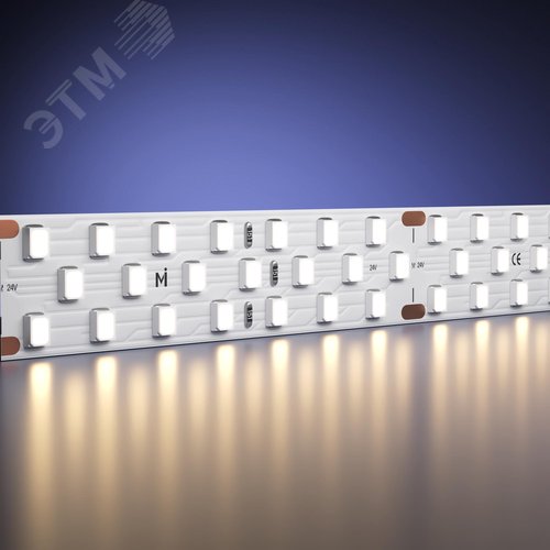 Лента светодиодная 24В 2835 27Вт/м 3000К 5м IP 20 - фото 3