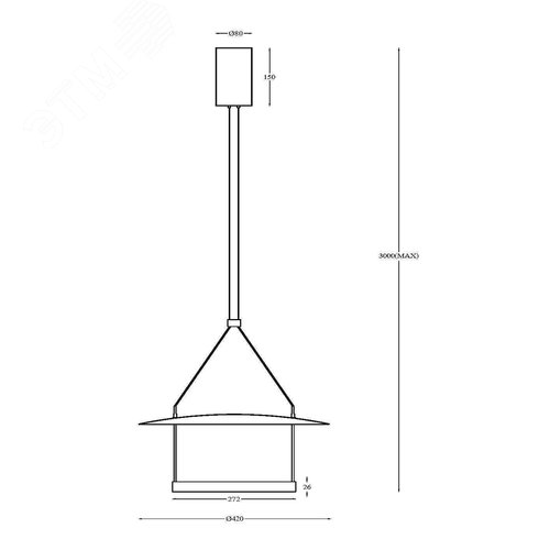Светильник подвесной Ambience LED 23W Черный - фото 4