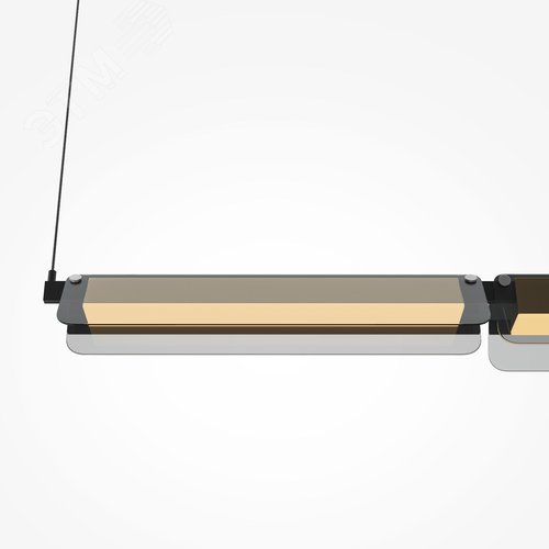 Светильник подвесной Flat LED 20W Черный и Латунь - фото 3
