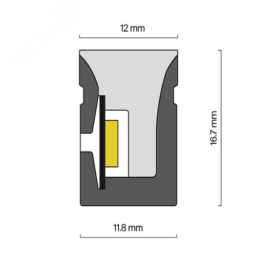 Неон гибкий 17x12 24В 12Вт/м RGBW 3000K IP67 5м 432003 - фото 6